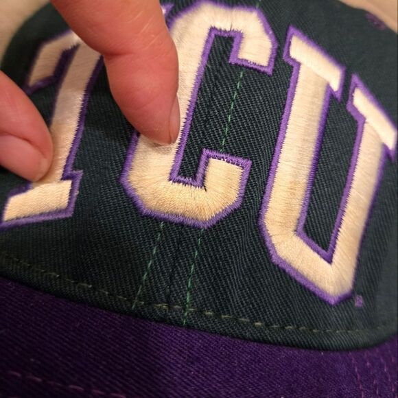 Vintage Texas Christian University TCU Fitted hat size small fits up to 7 1/8 - Picture 8 of 8